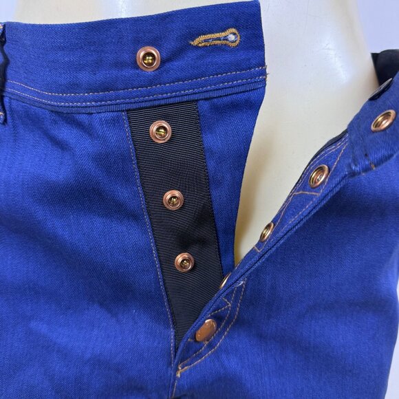 Rag & Bone Womens Blue Cotton Shorts Button Front High Waist Size 4 - Picture 5 of 8